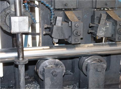 Galvanized steel tube manufactured with roll line process for quality and efficiency.